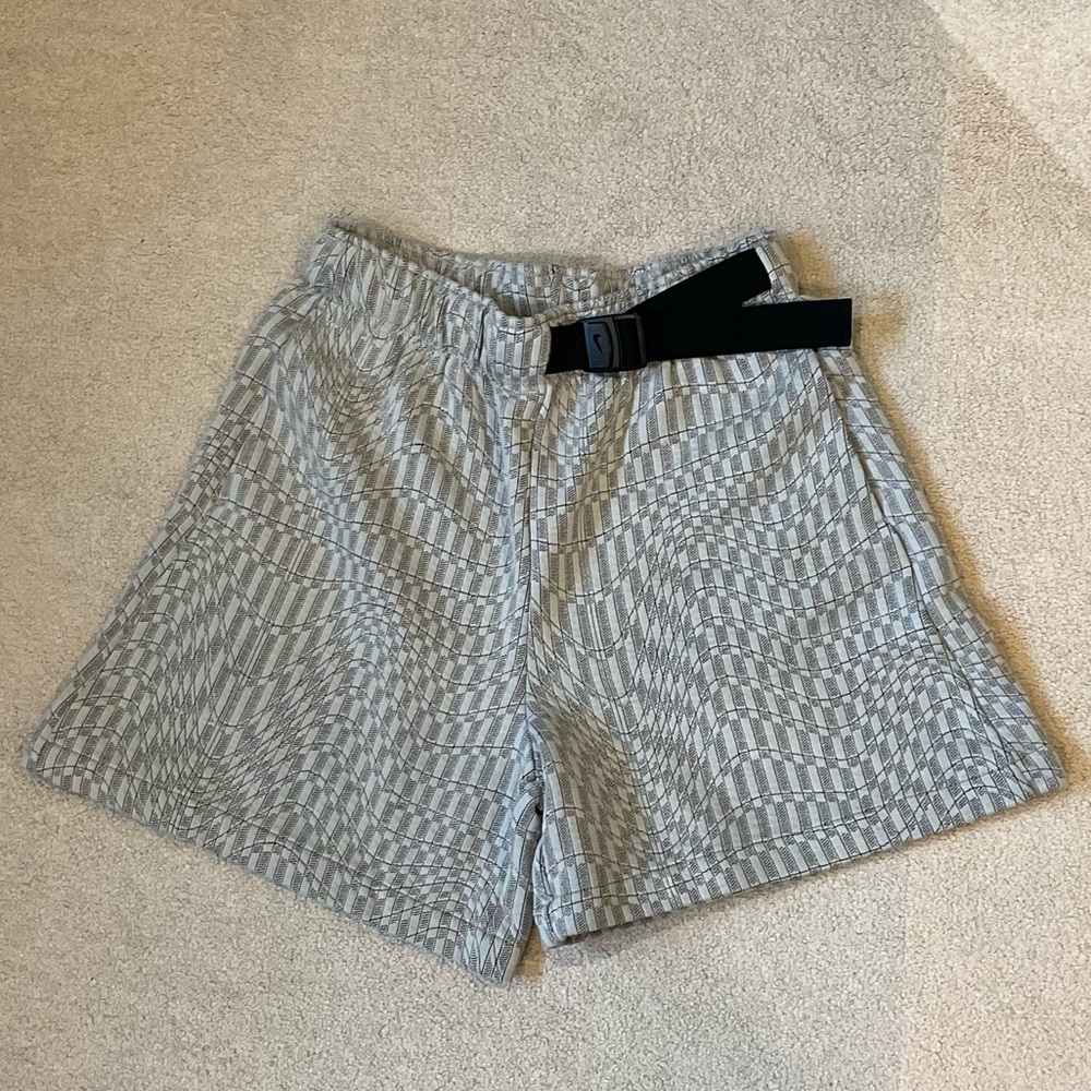Gray Nike Tech Pack Buckle Shorts